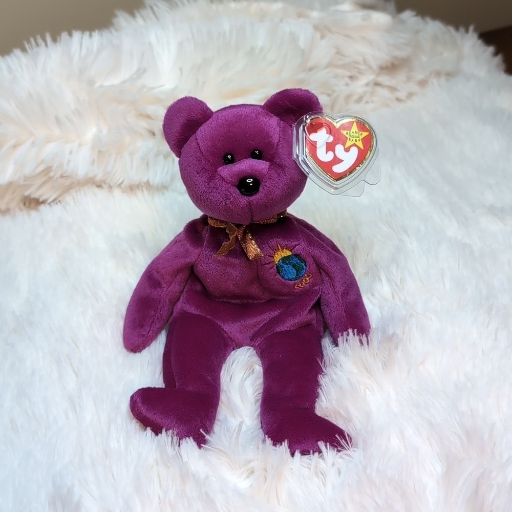 TY Beanie Babies 1999 MILLENNIUM Bear retired vintage TOY BD 1-1-99